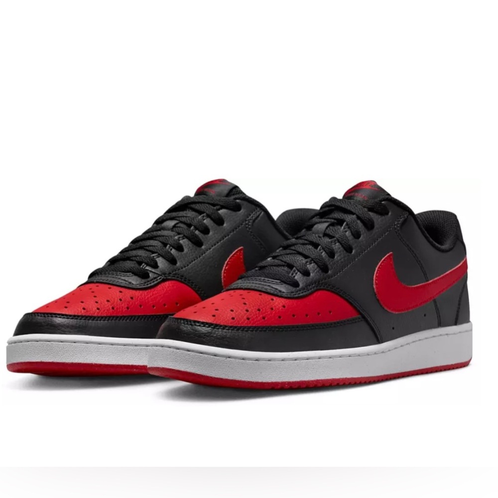 NWT NIB Nike Court Vision Low Black and Red